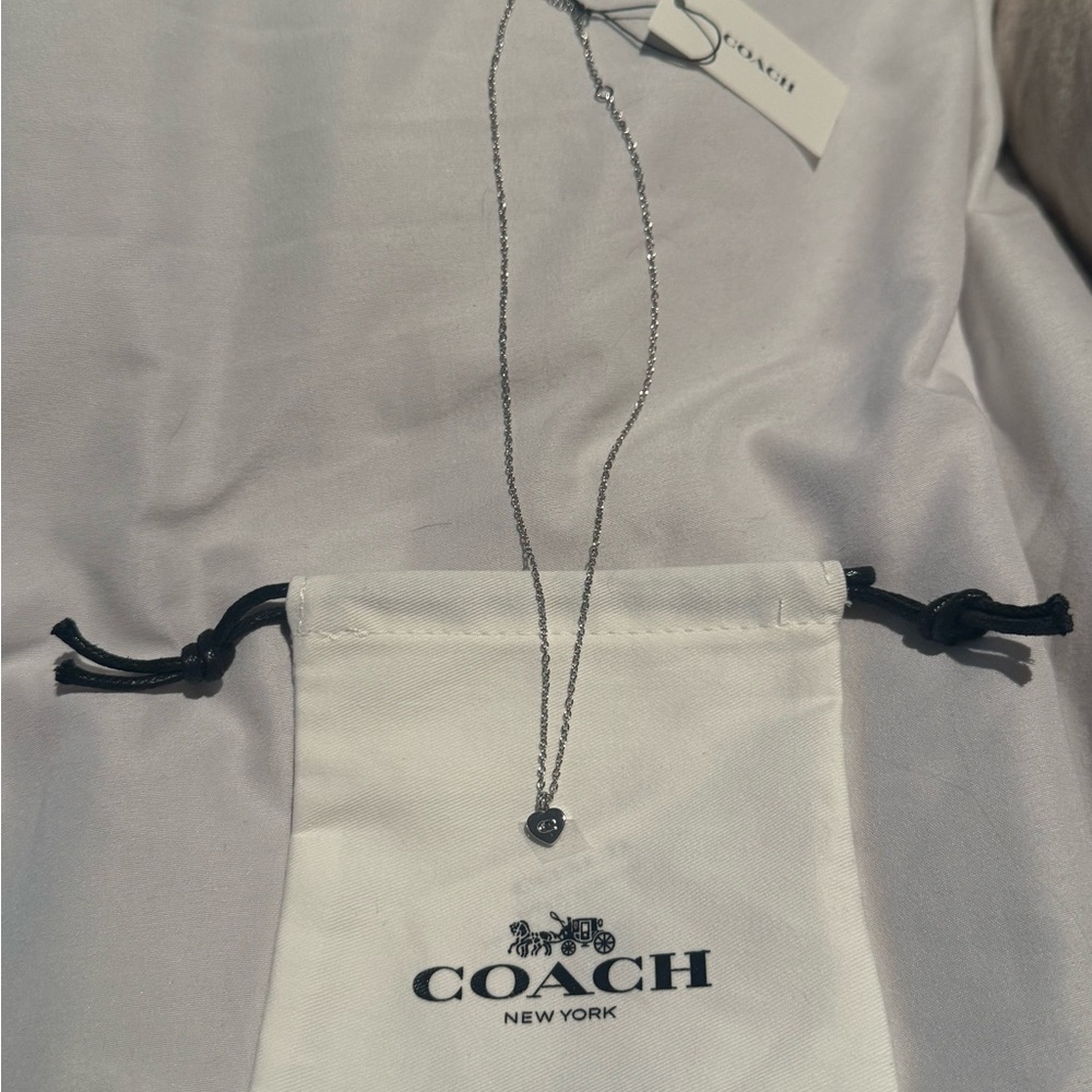 Coach Silver Pendant Necklace